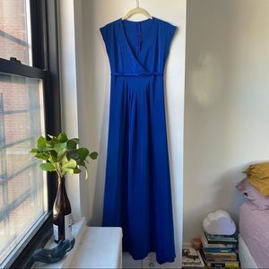FRANNY Cobalt Blue Silk Long Dress